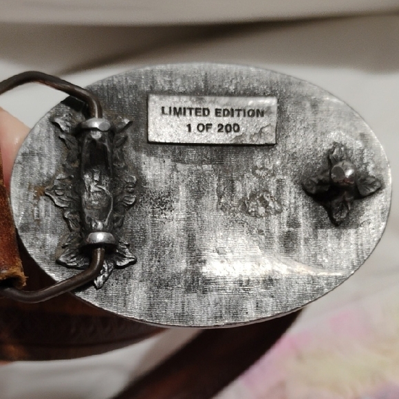 RARE! Salute To The Kentucky Coal Miner 1980 Buckle Leather Belt Limited Edition - Picture 8 of 9